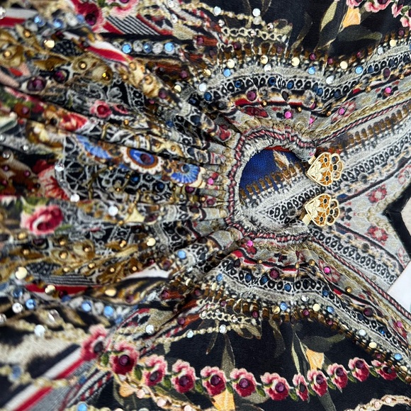 Camilla embellished silk tank top. Size medium - Picture 9 of 15